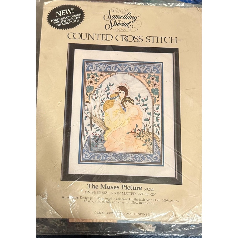 1987 Something Special Counted Cross Stitch Kit "The Muse Picture"‎